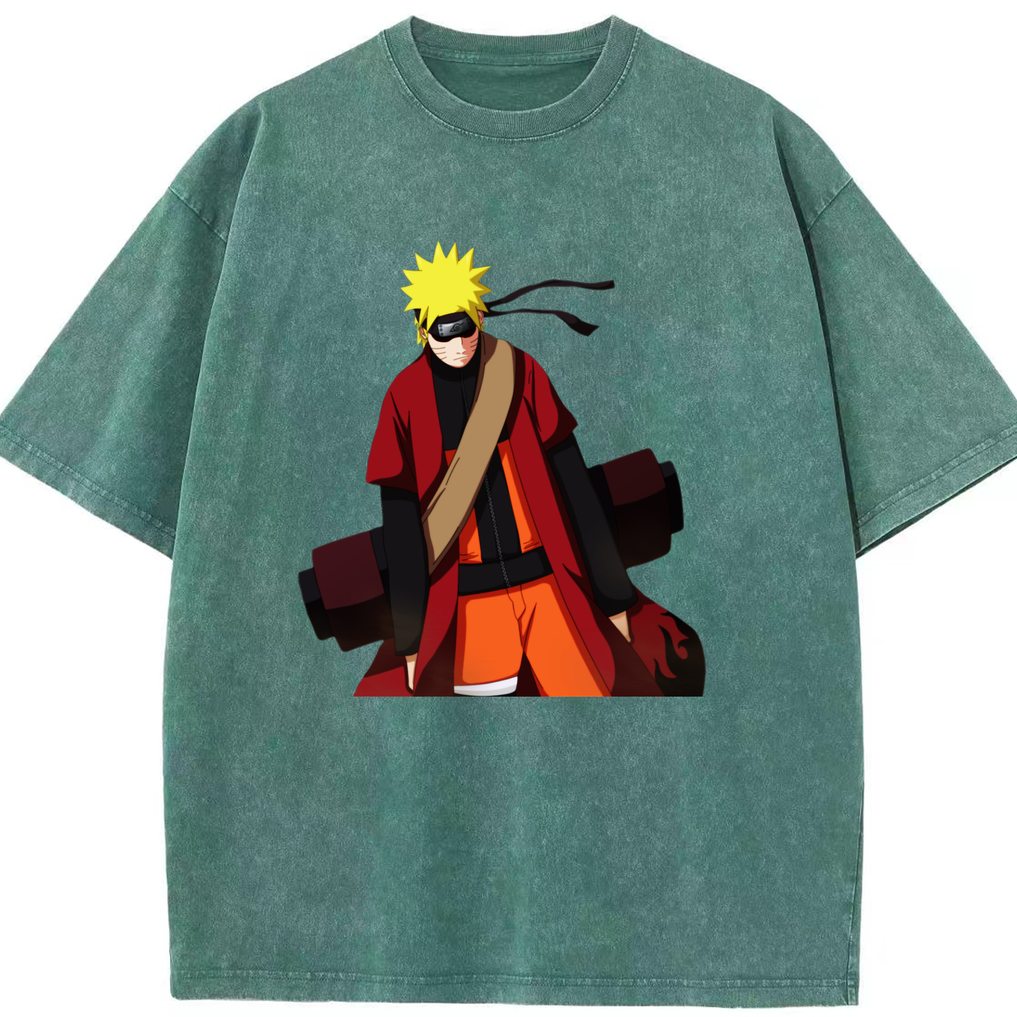 （画像用） NARUTO -ナルト- うずまき ナルト Uzumaki Naruto 綿100% ヴィンテージ風 半袖Tシャツ（フロントプリント）